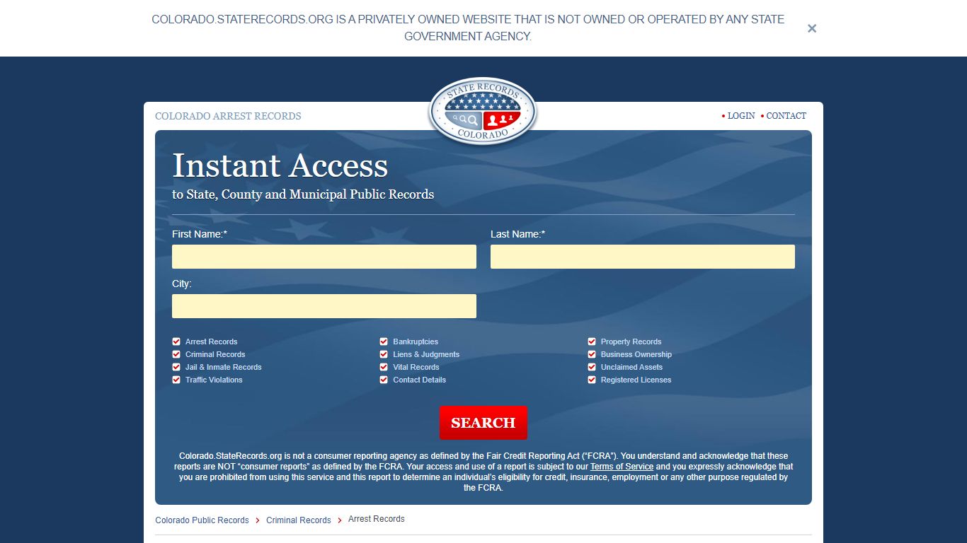 Colorado Arrest Records Online | StateRecords.org